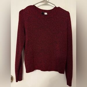 H&M Deep Red Crew Neck Sweater